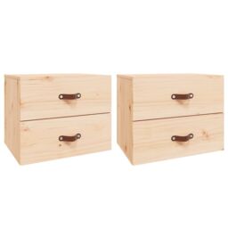Berkfield Home Wall-mounted Bedside Cabinets 2 pcs 50x36x40 cm in Brown - Size: 50 x 36 x 40 cm - thumbnail 2