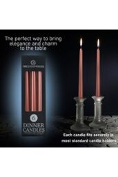 Deco Express Set of 6 Taper Candles in Copper - thumbnail 3