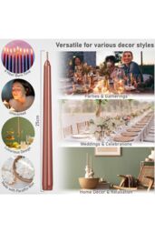 Deco Express Set of 6 Taper Candles in Copper - thumbnail 2