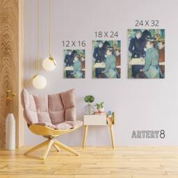 "Artery8 Corner in Moulin de la Galette Canvas Wall Art Print Lautrec in Blue - Size: W18"" x H24""" - thumbnail 4