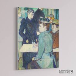 "Artery8 Corner in Moulin de la Galette Canvas Wall Art Print Lautrec in Blue - Size: W18"" x H24""" - thumbnail 2