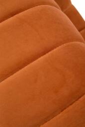 Living and Home Orange Velvet Upholstered Swivel Accent Armchair - thumbnail 8
