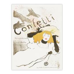 Artery8 Toulouse Lautrec Framed Wall Art Print Confetti Vintage French Advert in White - Size: A4 - thumbnail 3