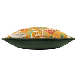 Wylder Nature Wild Garden Mushroom Repeat Velvet Cushion - Size: 43 cm x 43 cm - thumbnail 3