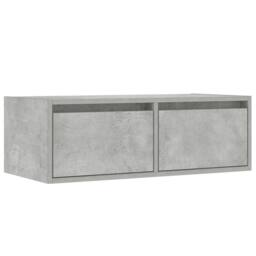 Berkfield Home TV Cabinet with LED Lights Concrete Grey 75x35.5x25 cm - thumbnail 6