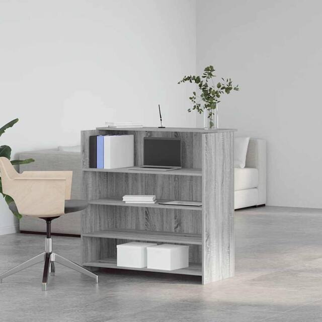 Berkfield Home Reception Desk Grey Sonoma 100x50x103.5 cm Engineered Wood - image 1