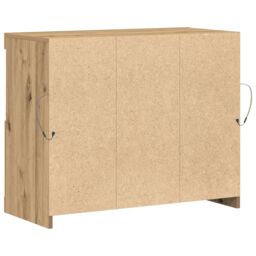 Berkfield Home Sideboard with LED Lights Artisan Oak 81x37x67 cm in Brown - Size: 81 x 37 x 67 cm - thumbnail 7