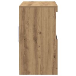 Berkfield Home Sideboard with LED Lights Artisan Oak 81x37x67 cm in Brown - Size: 81 x 37 x 67 cm - thumbnail 6