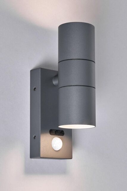BHS Lighting Jared Anthracite Outdoor Wall Light with Sensor in Dark Grey - image 1