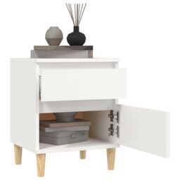 Berkfield Home Bedside Cabinets 2 pcs White 40x35x50 cm - Size: 40 x 35 x 50 cm - thumbnail 4