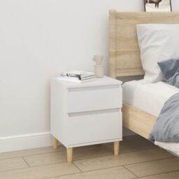 Berkfield Home Bedside Cabinets 2 pcs White 40x35x50 cm - Size: 40 x 35 x 50 cm - thumbnail 3