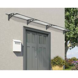Palram Patio Cover Neo Door Awning Canopy 4050 Twinwall - L409.5 cm - Grey - thumbnail 2
