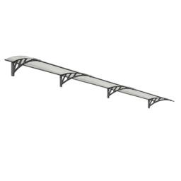 Palram Patio Cover Neo Door Awning Canopy 4050 Twinwall - L409.5 cm - Grey - thumbnail 1