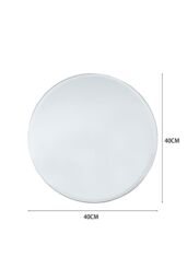 Living and Home 40cm Contemporary Circular Beveled Edge Frameless Wall Mirror in Clear - thumbnail 6