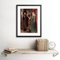 "Artery8 Jan Van Eyck Arnolfini Wedding Old Master Painting Framed Art Print - Size: W12"" x H16""" - thumbnail 2
