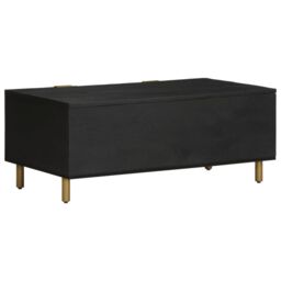 Berkfield Home Coffee Table Black 100x54x40 cm Engineered Wood - Size: 100 x 54 x 40 cm - thumbnail 5