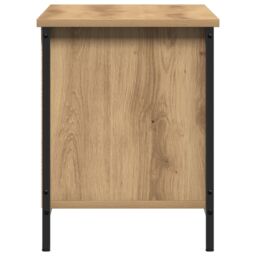 Berkfield Home TV Stand Artisan Oak Engineered Wood, Metal 102 x 35 x 45 cm in Brown - thumbnail 6