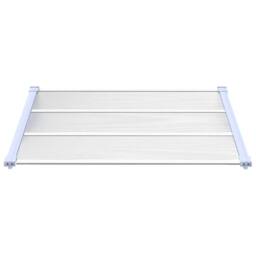 Berkfield Home Door Canopy Grey & Transparent 122x90 cm Polycarbonate in Clear - thumbnail 3