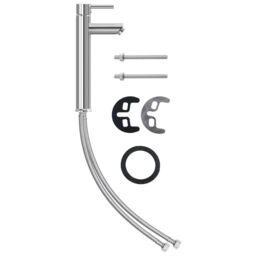 Berkfield Home Bathroom Sink with Tap & Push Drain Gold Tempered Glass - thumbnail 5