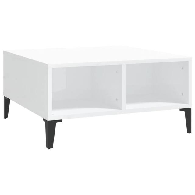 Berkfield Home Coffee Table High Gloss White 60x60x30 cm Engineered Wood - Size: 60 x 60 x 30 cm - image 1