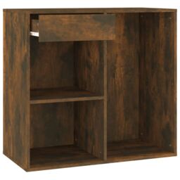 Berkfield Home Cosmetic Cabinet Smoked Oak 80x40x75 cm Engineered Wood in Brown - Size: 80 x 40 x 75 cm - thumbnail 4