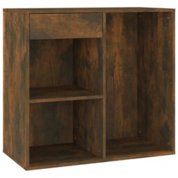 Berkfield Home Cosmetic Cabinet Smoked Oak 80x40x75 cm Engineered Wood in Brown - Size: 80 x 40 x 75 cm - thumbnail 2