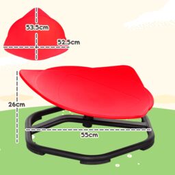 AIYAPLAY Spinning Chair for Autism Sit & Spin, Coordination & Balance, Red - thumbnail 3