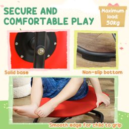 AIYAPLAY Spinning Chair for Autism Sit & Spin, Coordination & Balance, Red - thumbnail 6