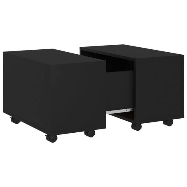 Berkfield Home Coffee Table Black 60x60x38 cm Engineered Wood - Size: 60 x 60 x 38 cm - image 1