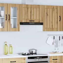 Berkfield Home Kitchen Wall Cabinet Lucca Artisan Oak Engineered Wood in Brown - thumbnail 4