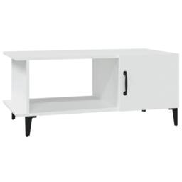Berkfield Home Coffee Table White 90x50x40 cm Engineered Wood - Size: 90 x 50 x 40 cm - thumbnail 1