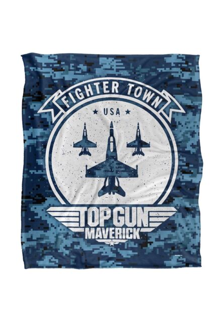 Top Gun: Maverick Fighter Town Usa Silky Touch Super Soft Throw Blanket 152 X 127 cm in White - image 1