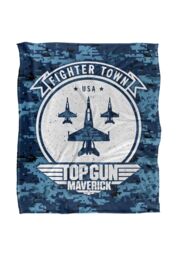 Top Gun: Maverick Fighter Town Usa Silky Touch Super Soft Throw Blanket 152 X 127 cm in White