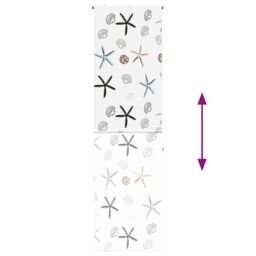 Berkfield Home Shower Roller Blind 80x240 cm Fabric Width 76 cm in Black - thumbnail 5