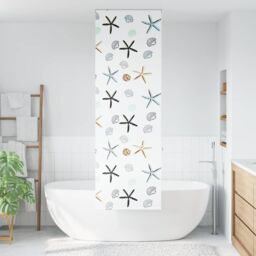Berkfield Home Shower Roller Blind 80x240 cm Fabric Width 76 cm in Black - thumbnail 2
