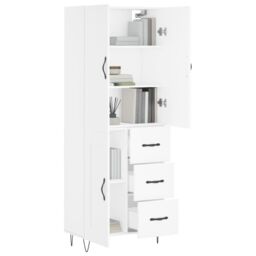 Berkfield Home Highboard White 69.5x34x180 cm Engineered Wood - thumbnail 3