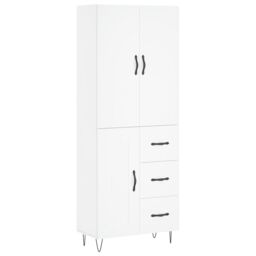 Berkfield Home Highboard White 69.5x34x180 cm Engineered Wood - thumbnail 2