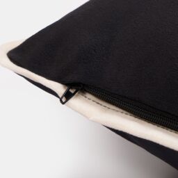 OHS 4 x Piped Edge Matte Velvet Cushion Covers Home Decor Set in Black - Size: 45 cm x 45 cm - thumbnail 5