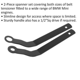 Loops Auxiliary Belt Tensioner Spanner Set - For BMW & Mini Engines - Chain Drive - thumbnail 2