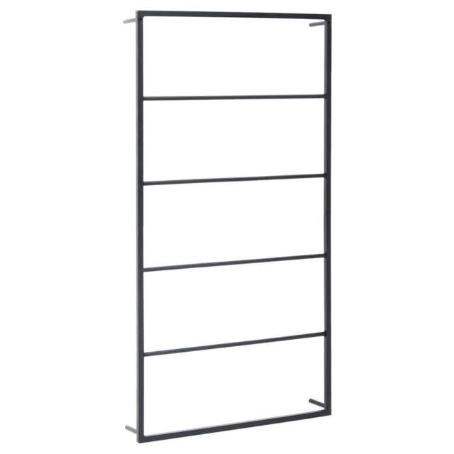 Berkfield Home Towel Rack Black 60x10x116 cm Steel - Size: 60 x 10 x 116 cm - image 1