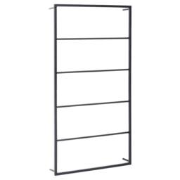 Berkfield Home Towel Rack Black 60x10x116 cm Steel - Size: 60 x 10 x 116 cm