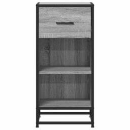 Berkfield Home Sideboard Grey Sonoma 35.5x35x76 cm Engineered Wood & Metal - thumbnail 4