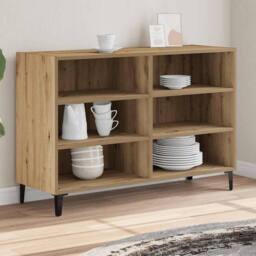 Berkfield Home Sideboard Artisan Oak 103.5x35x70 cm Engineered Wood in Brown - thumbnail 1