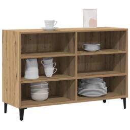 Berkfield Home Sideboard Artisan Oak 103.5x35x70 cm Engineered Wood in Brown - thumbnail 4
