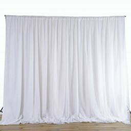 SPETLEK Silk Backdrop Drapes Curtain Wedding Party2X2M in White - Size: 1 - thumbnail 2