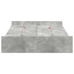 Berkfield Home Storage Bed Frame Concrete grey 120 x 200 cm Melamined wood - thumbnail 6