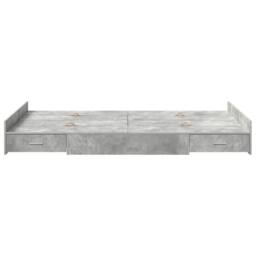 Berkfield Home Storage Bed Frame Concrete grey 120 x 200 cm Melamined wood - thumbnail 5