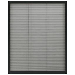 Berkfield Home Plisse Insect Screen for Windows Aluminium Anthracite 80x100 cm in Black - thumbnail 2