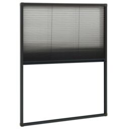 Berkfield Home Plisse Insect Screen for Windows Aluminium Anthracite 80x100 cm in Black - thumbnail 4