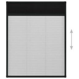 Berkfield Home Plisse Insect Screen for Windows Aluminium Anthracite 80x100 cm in Black - thumbnail 5